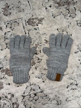 H&M Gray Knit Kids Gloves